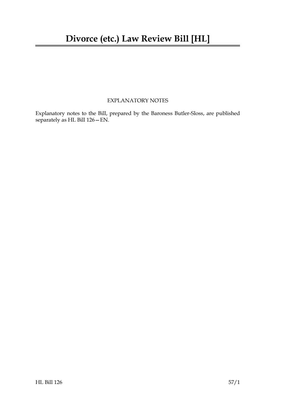 Divorce (etc.) Law Review Bill