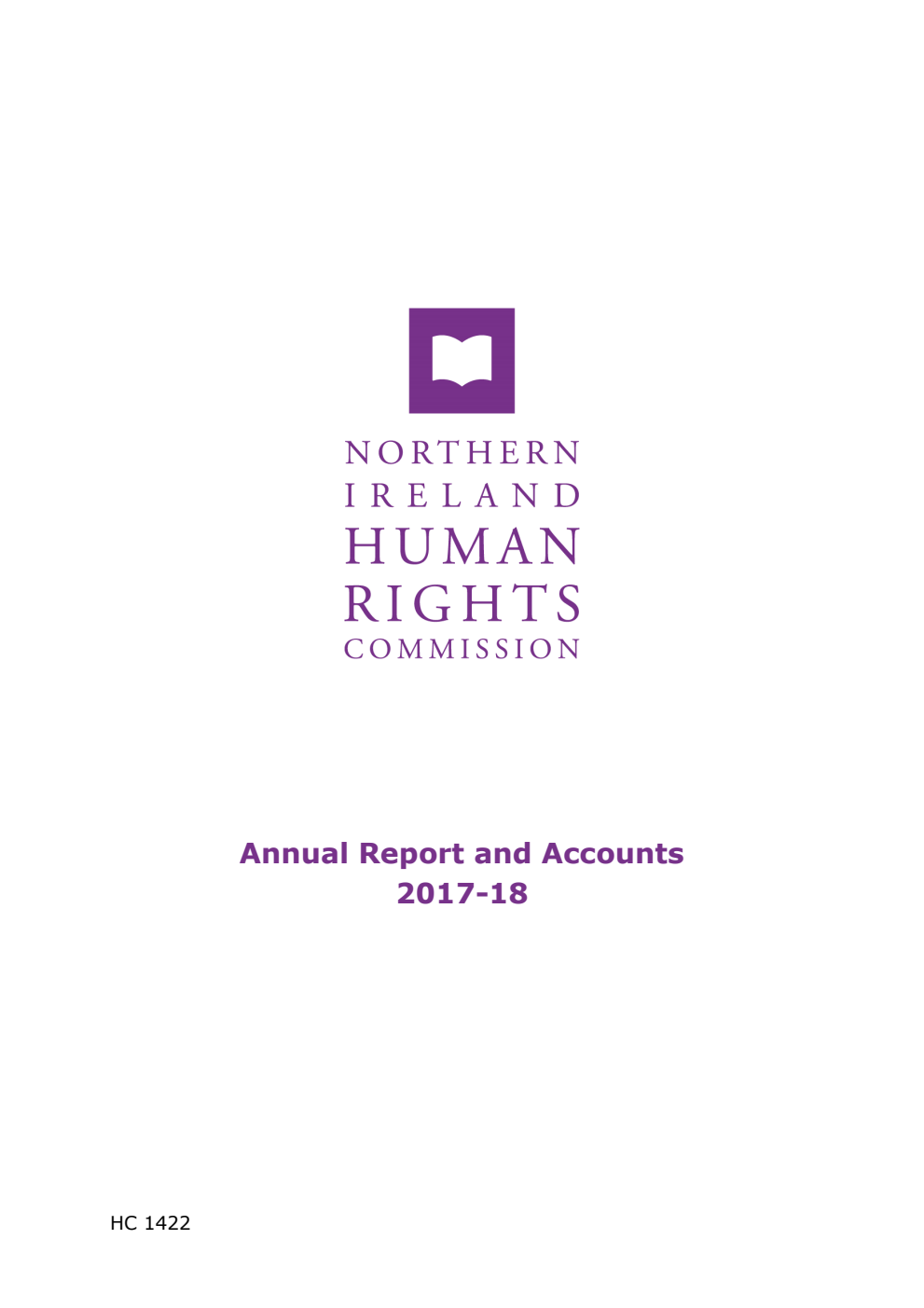 Northern Ireland Human Rights Commission Annual Report and Accounts 2017-18