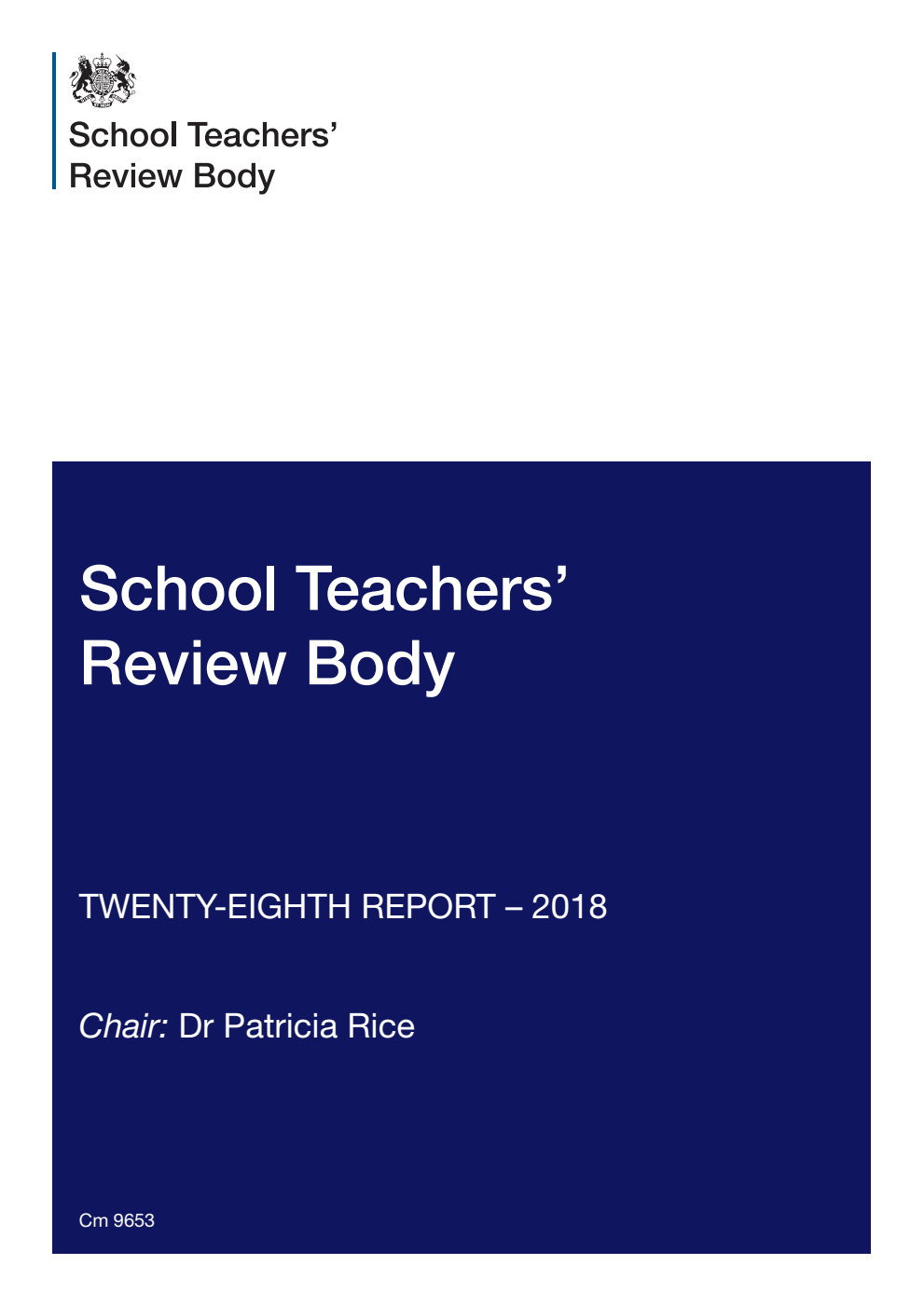 School Teachers’ Review Body Twenty-Eighth Report – 2018