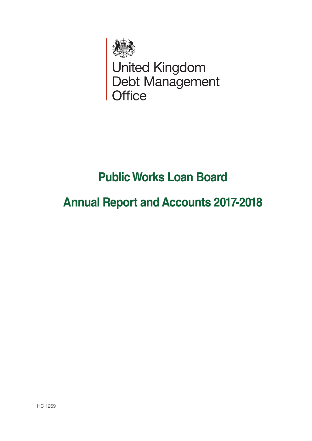 Public Works Loan Board Annual Report and Accounts 2017-2018