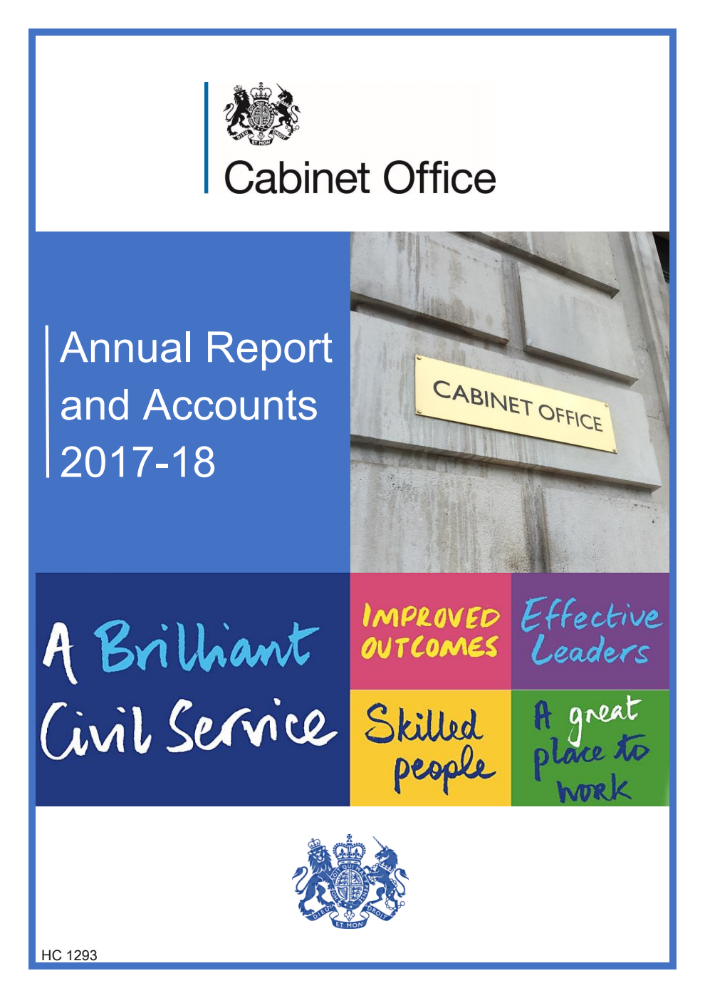 Cabinet Office Annual Report and Accounts 2017-18 (for period ended 31 March 2018)