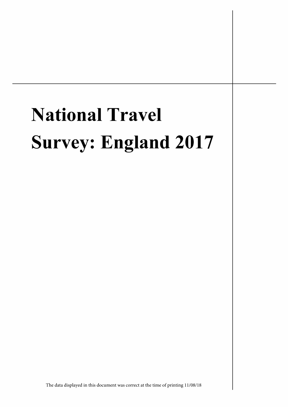 National Travel Survey: England 2017