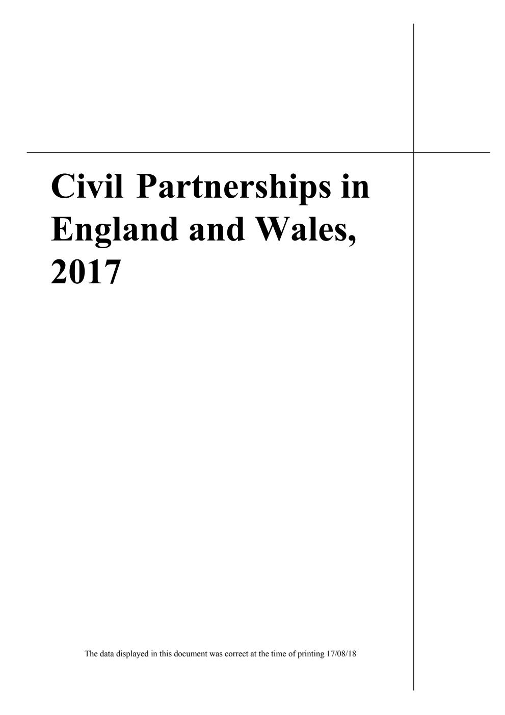 Civil Partnerships in England and Wales 2017