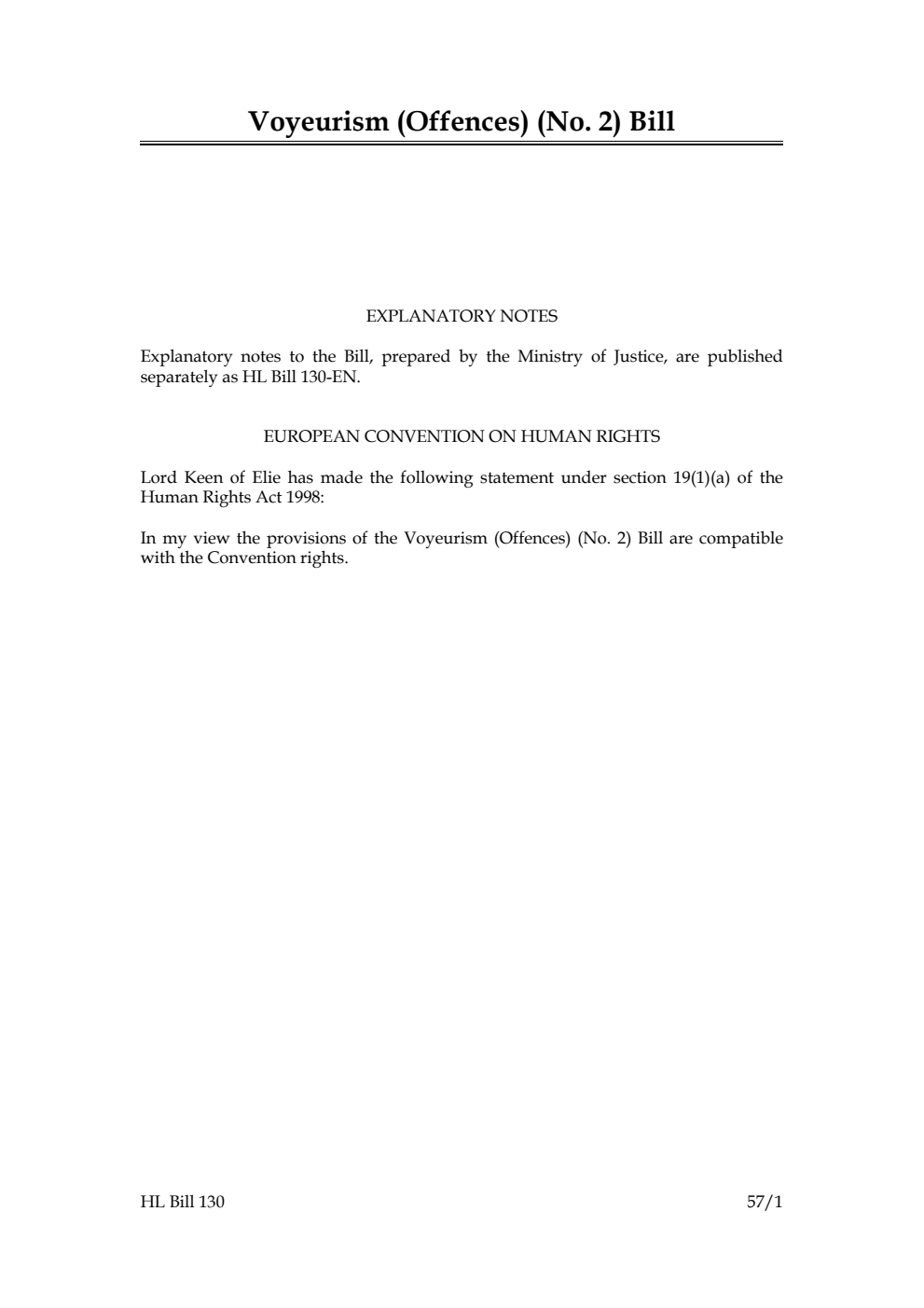 Voyeurism (Offences) (No. 2) Bill