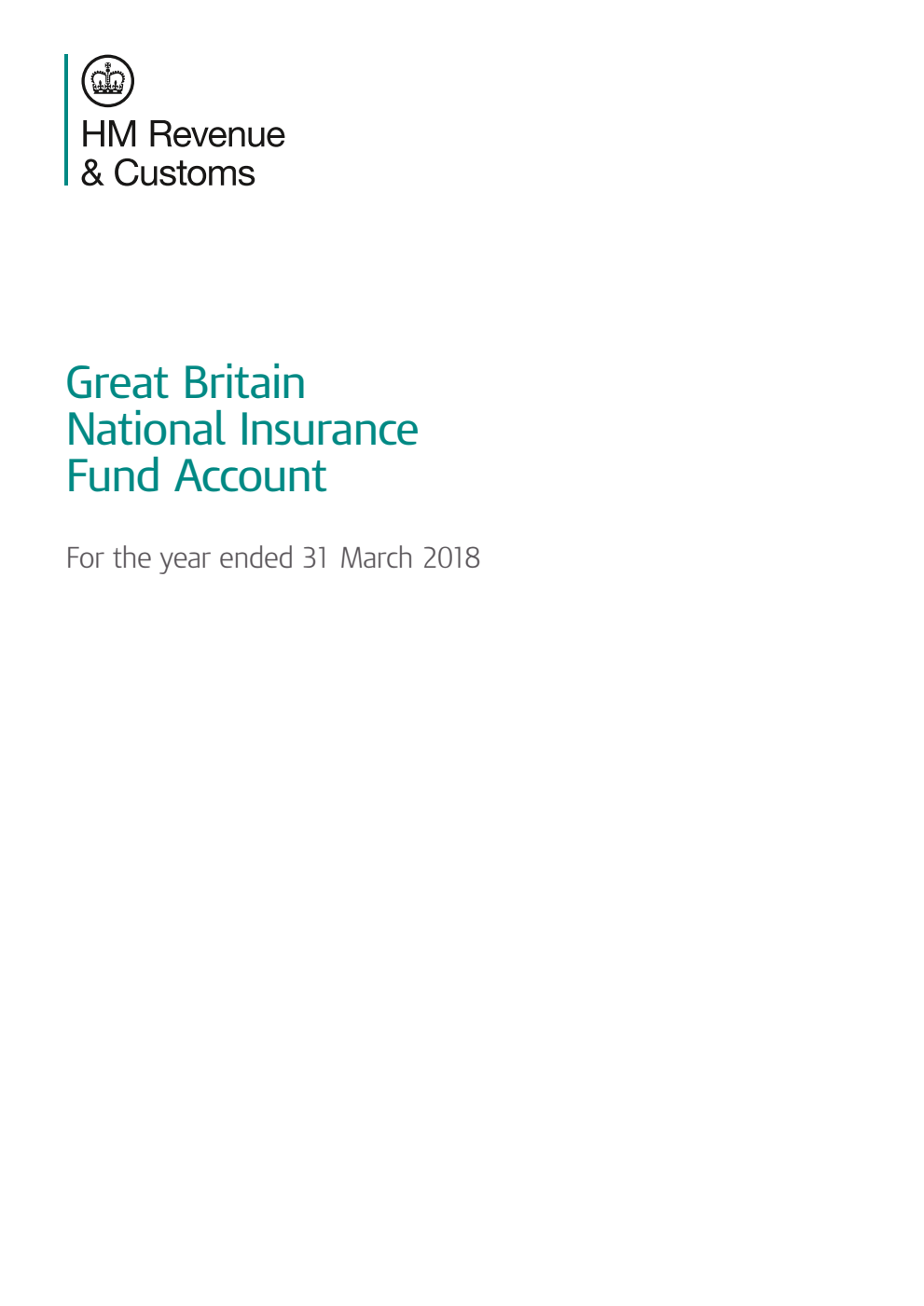 Great Britain National Insurance Fund Account for the year ended 31 March 2018