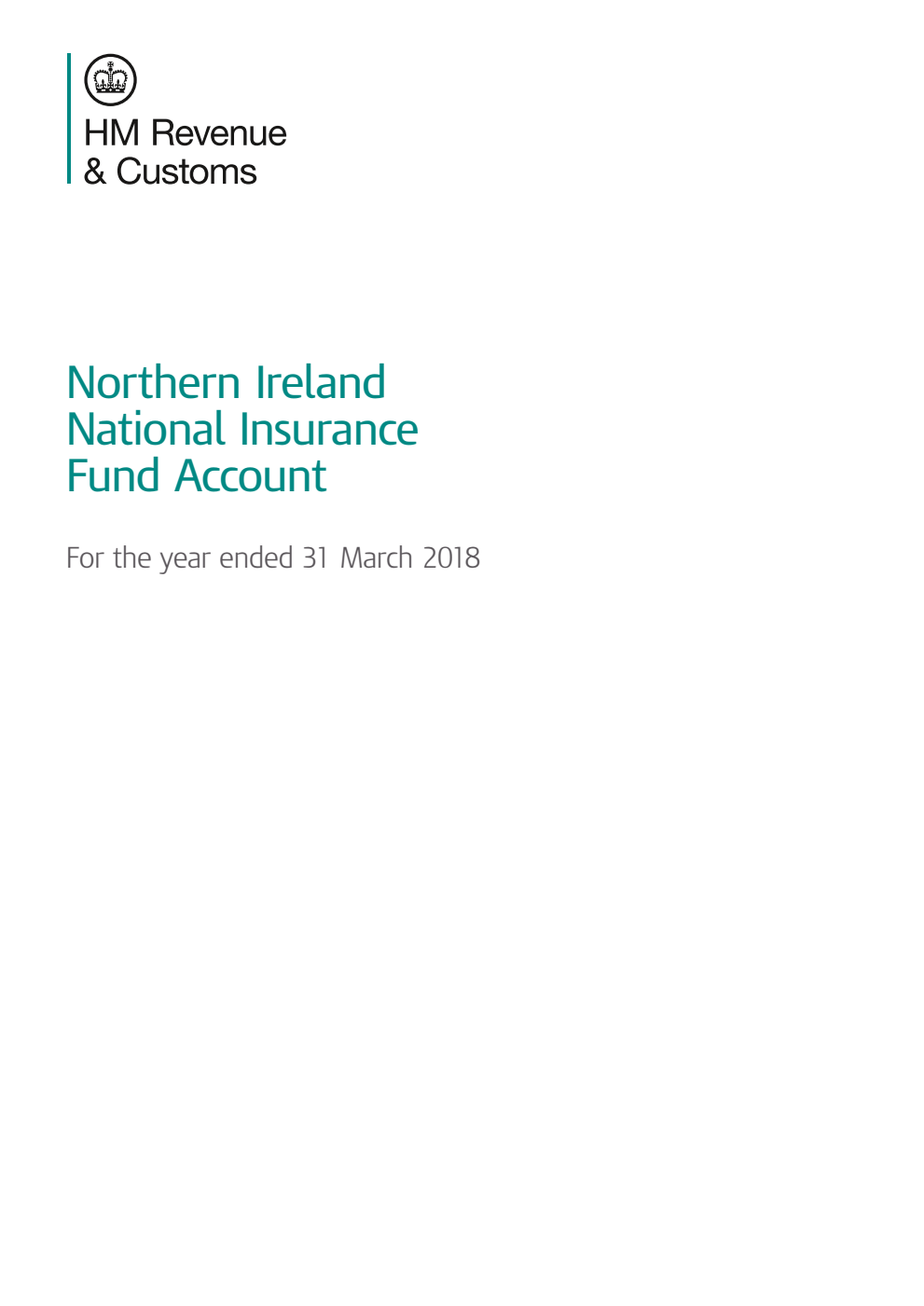 Northern Ireland National Insurance Fund Account for the year ended 31 March 2018