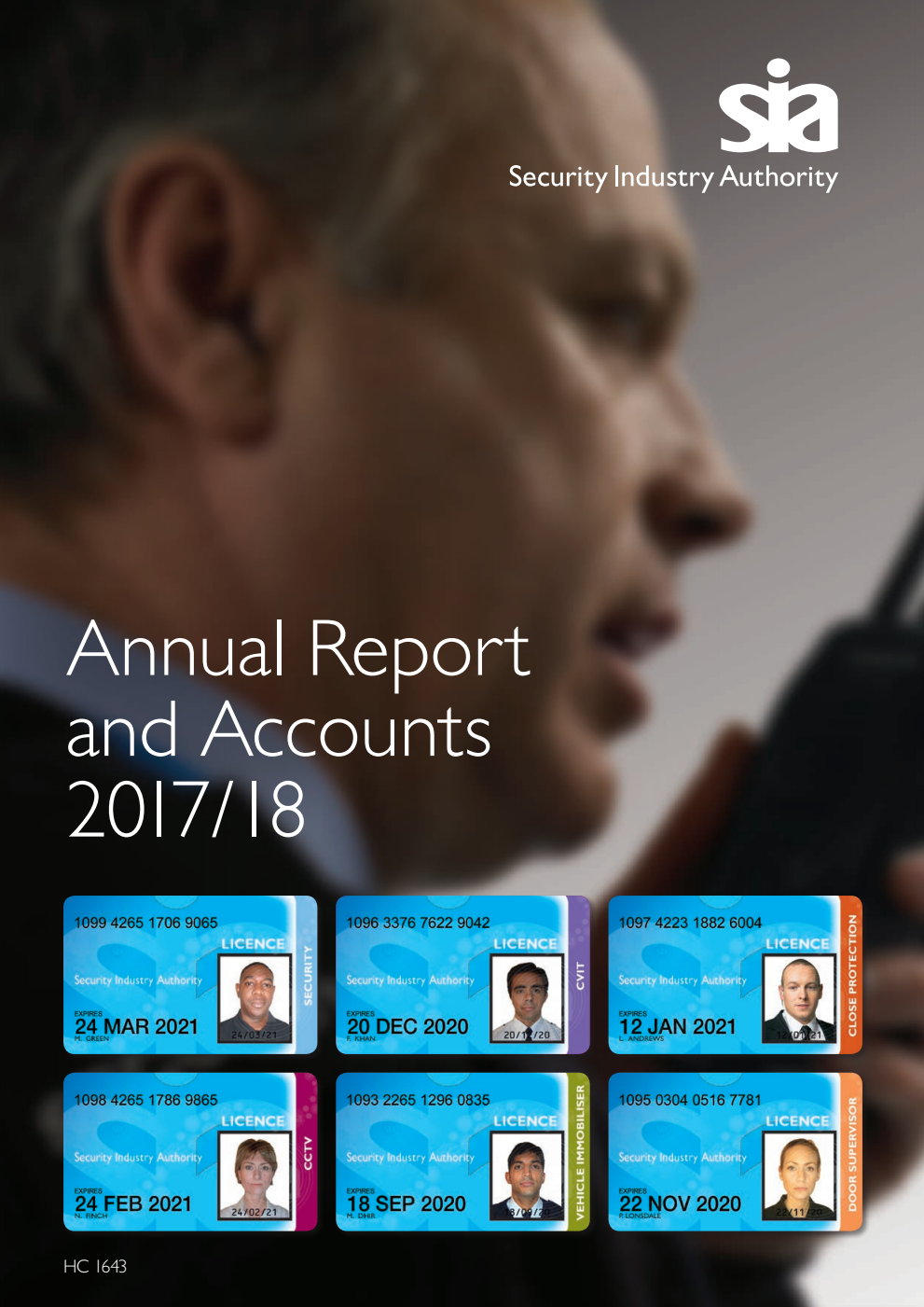 Security Industry Authority Annual Report and Accounts 2017/18