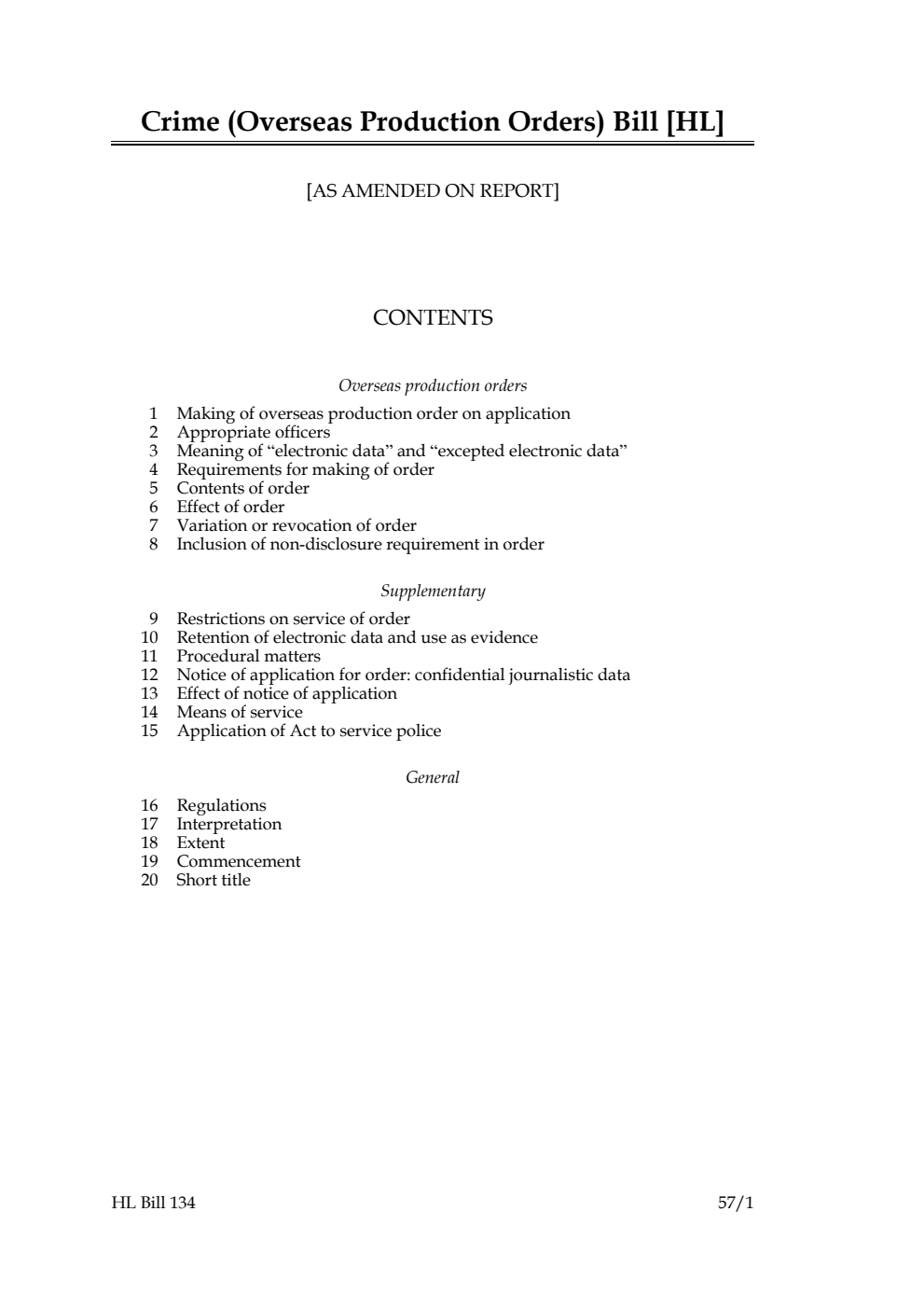 Crime (Overseas Production Orders) Bill [as amended on Report]