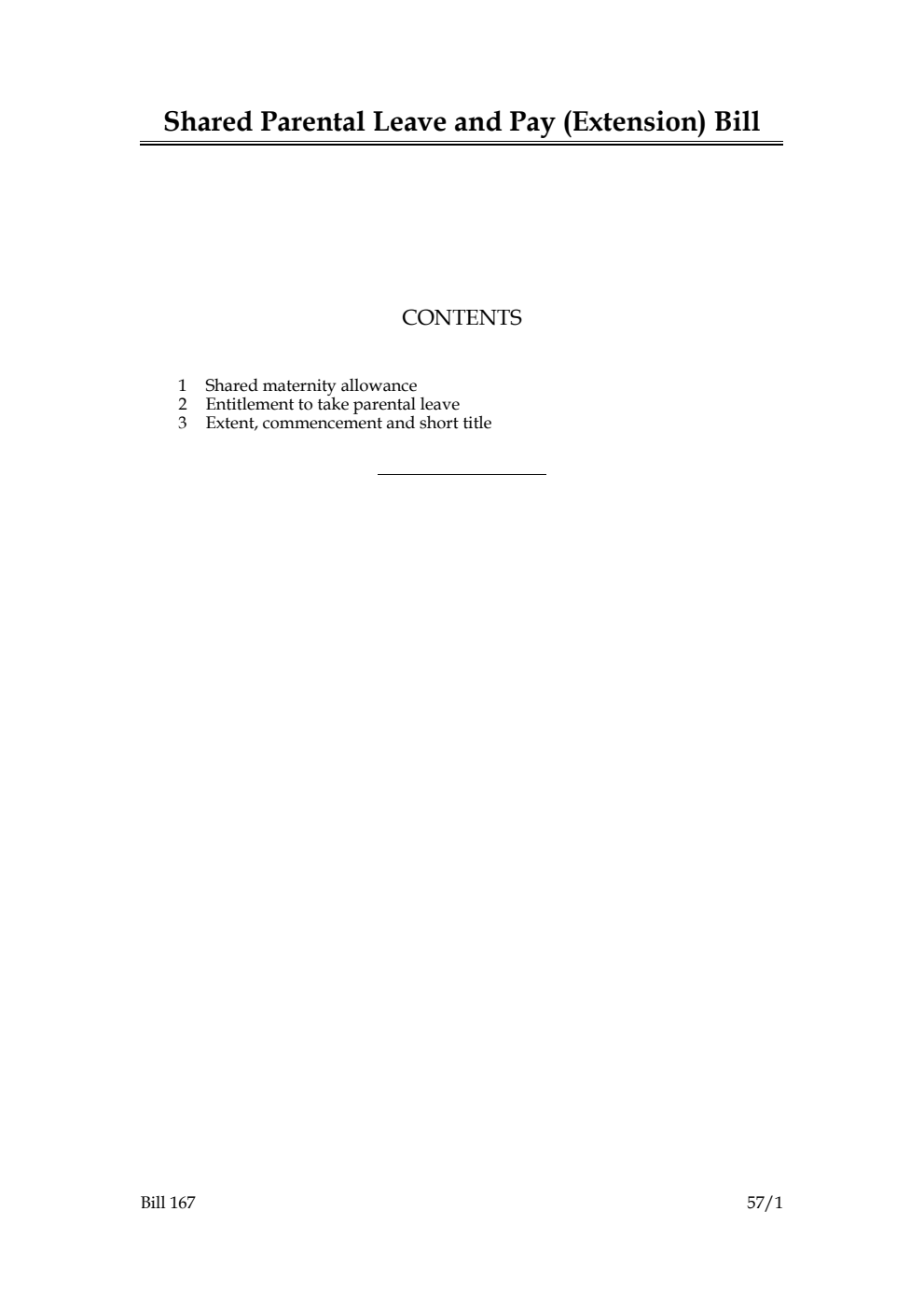 Shared Parental Leave and Pay (Extension) Bill