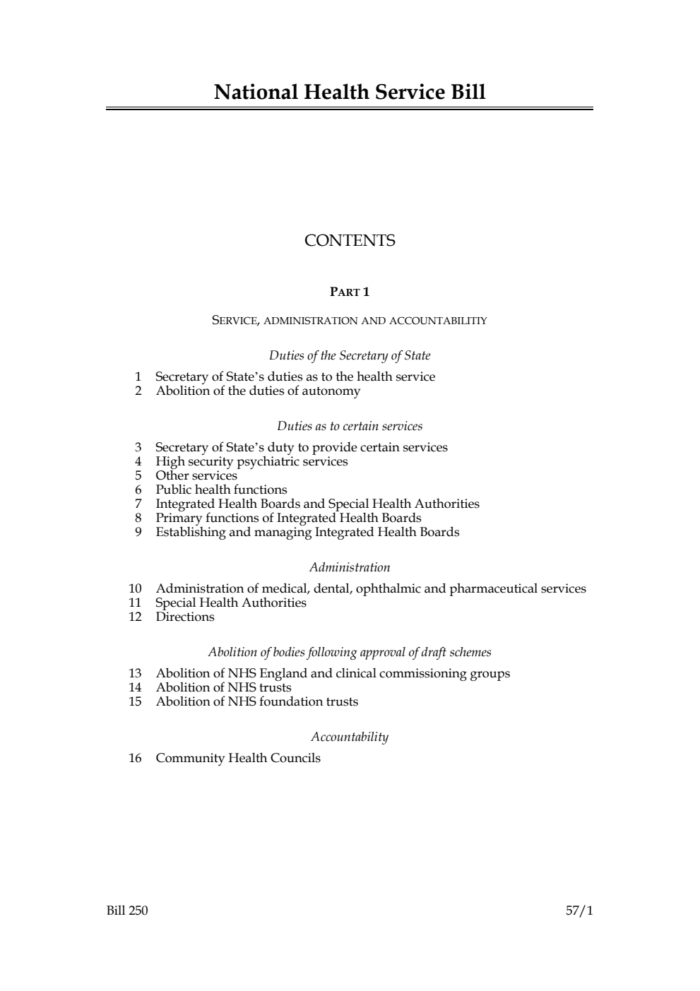 National Health Service Bill