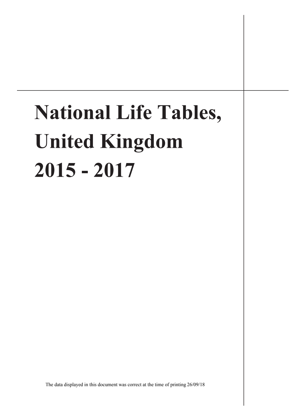National Life Tables, United Kingdom 2015-2017