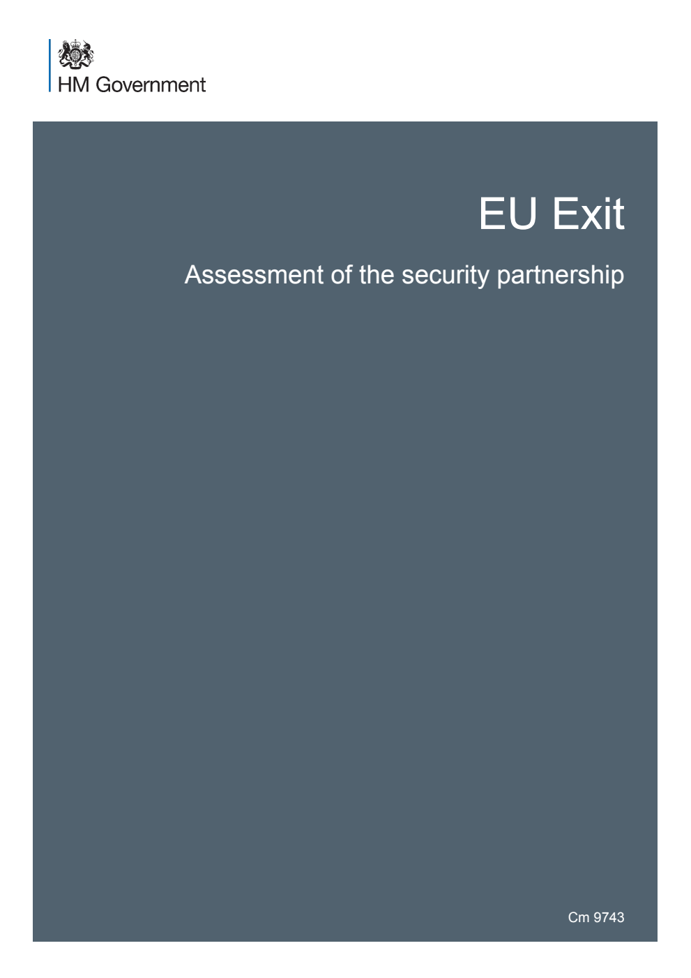 EU Exit. Assessment of the security partnership