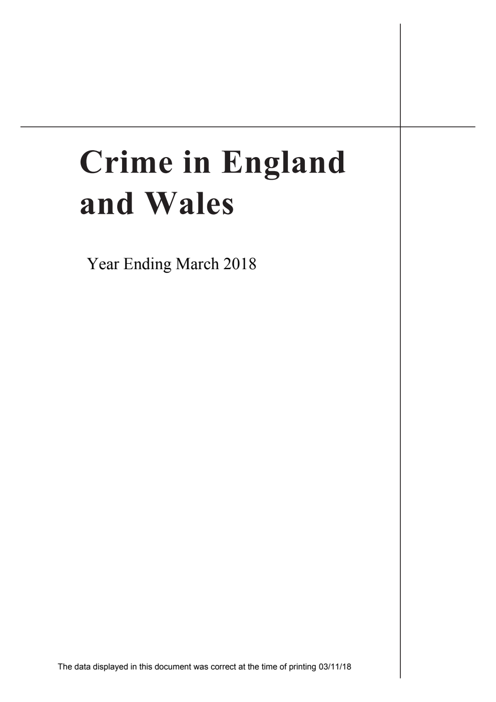Crime in England and Wales 2017/18