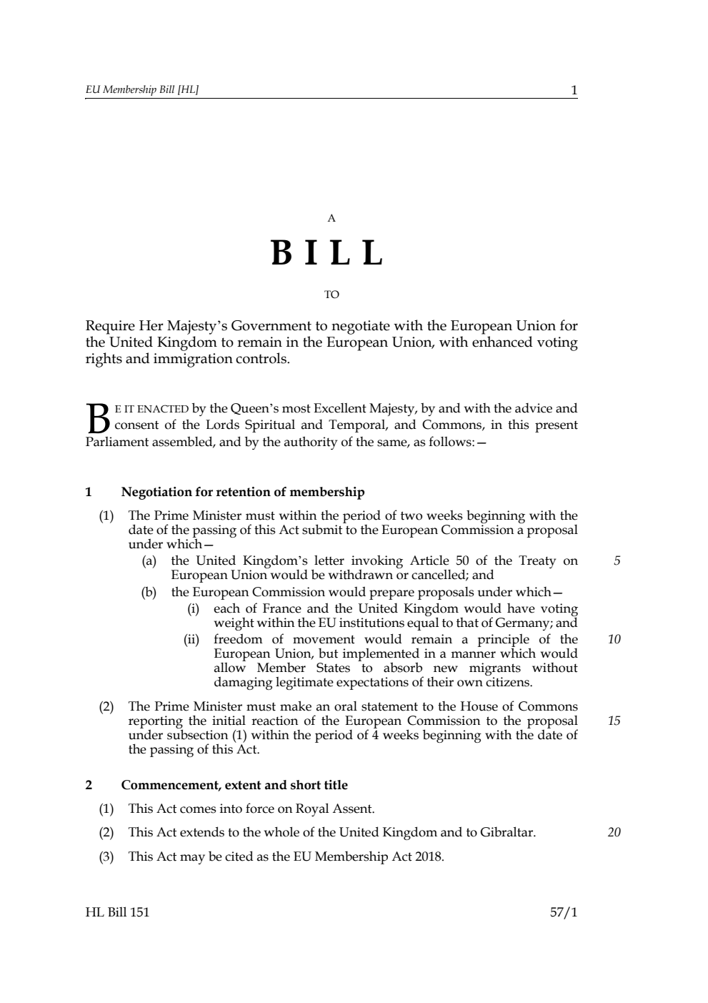EU Membership Bill