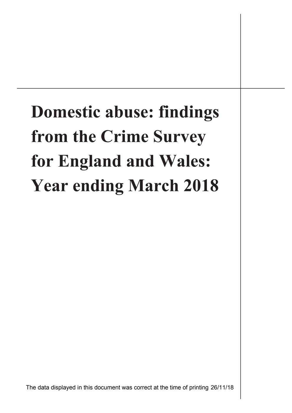 Domestic abuse: findings from the Crime Survey for England and Wales: Year ending March 2018