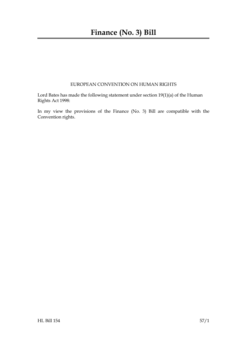 Finance (No. 3) Bill