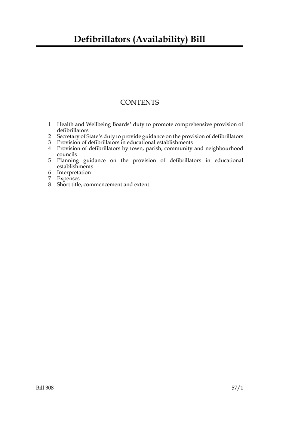 Defibrillators (Availability) Bill
