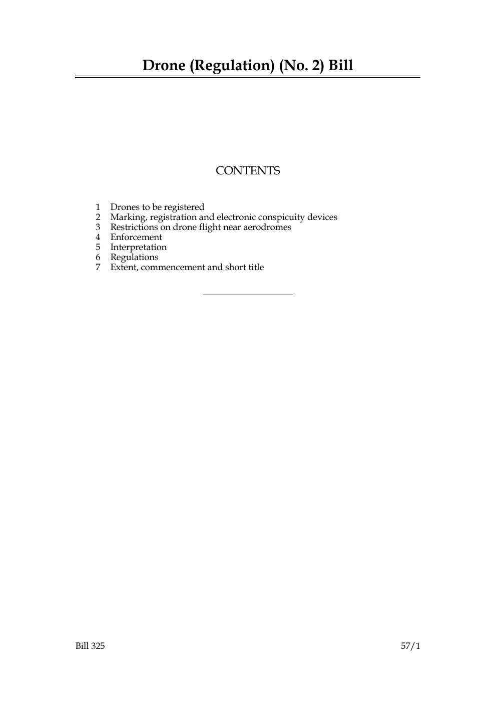 Drone (Regulation) (No. 2) Bill