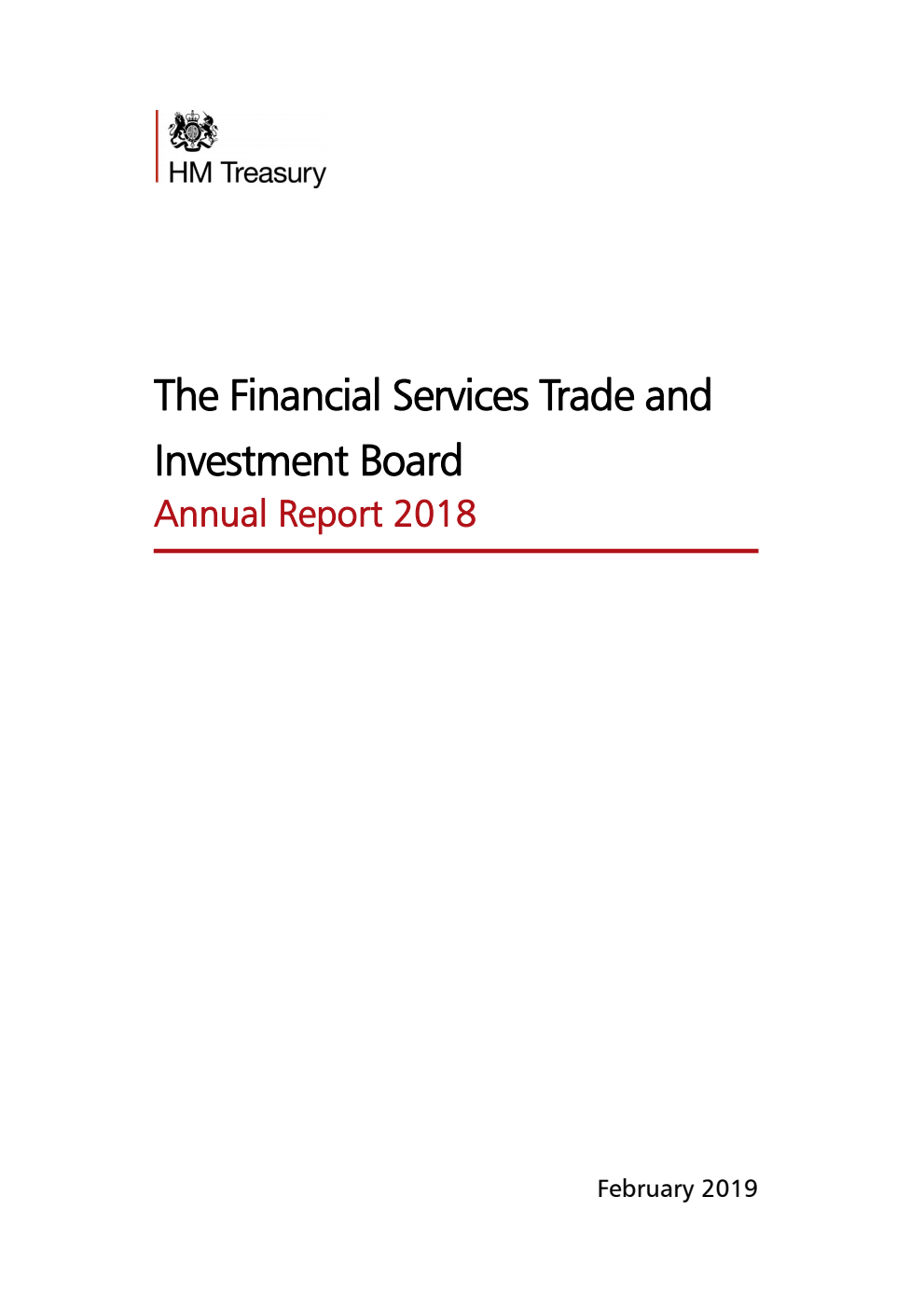 The Financial Services Trade and Investment Board: annual report 2018
