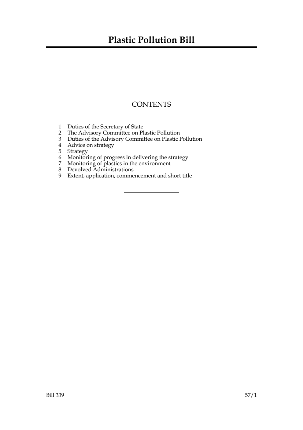 Plastic Pollution Bill