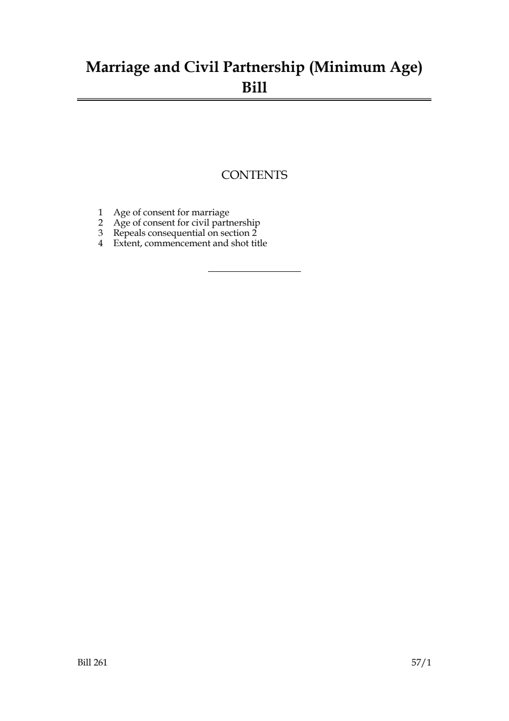 Marriage and Civil Partnership (Minimum Age) Bill