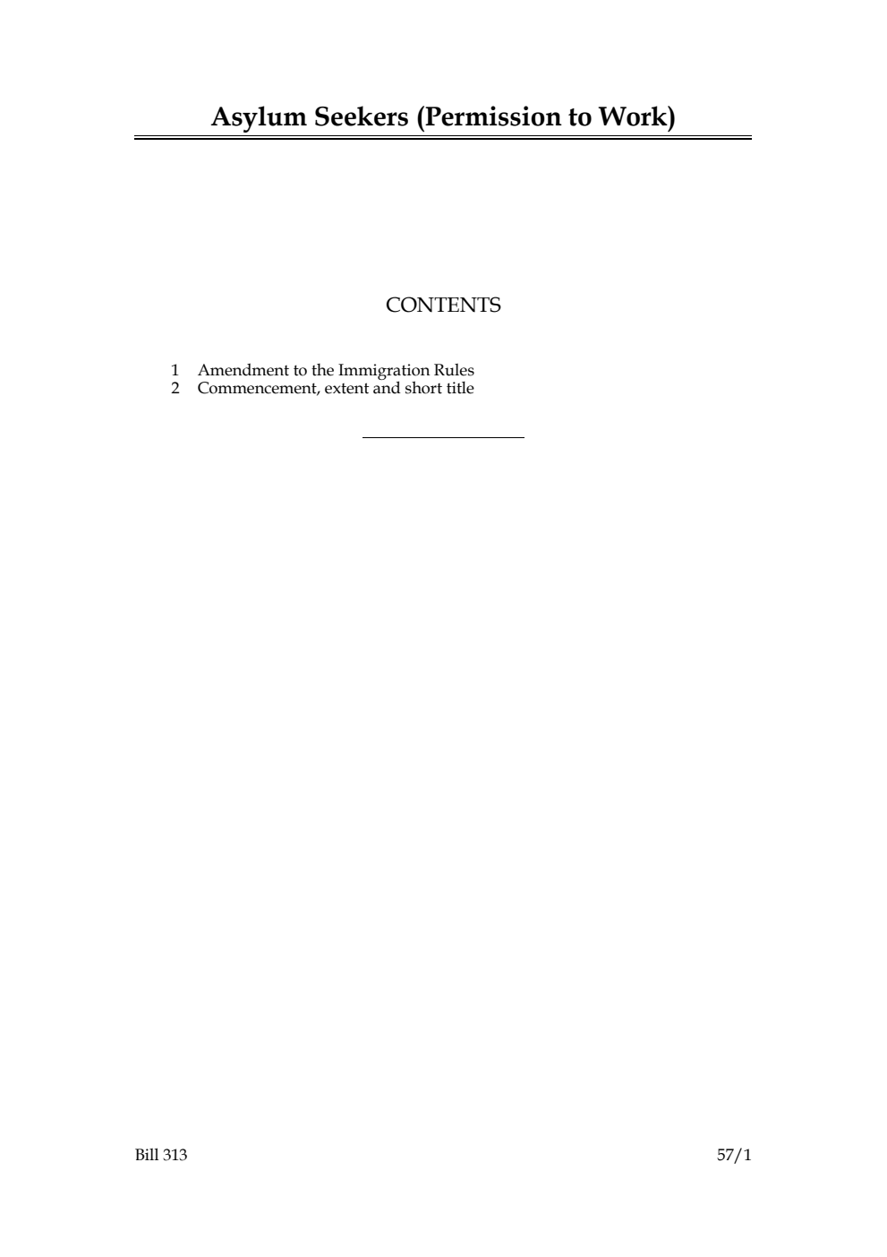 Asylum Seekers (Permission to Work) Bill