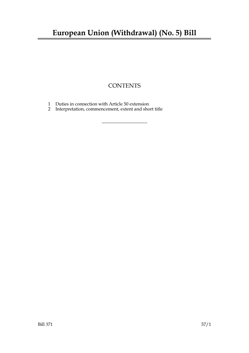 European Union (Withdrawal) (No. 5) Bill