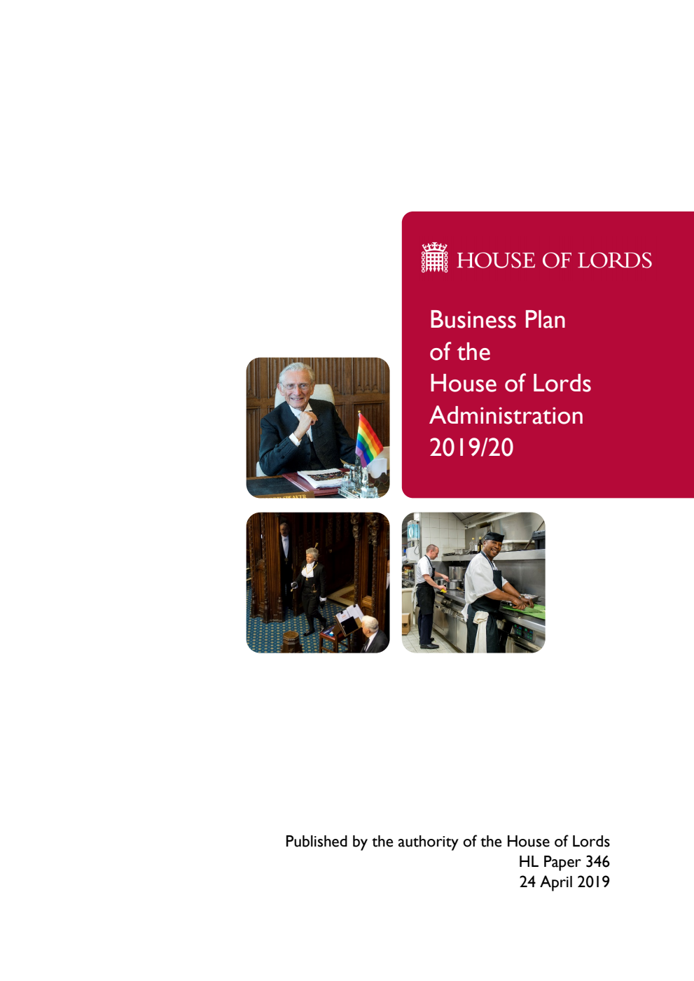 Business Plan of the House of Lords Administration 2019/20