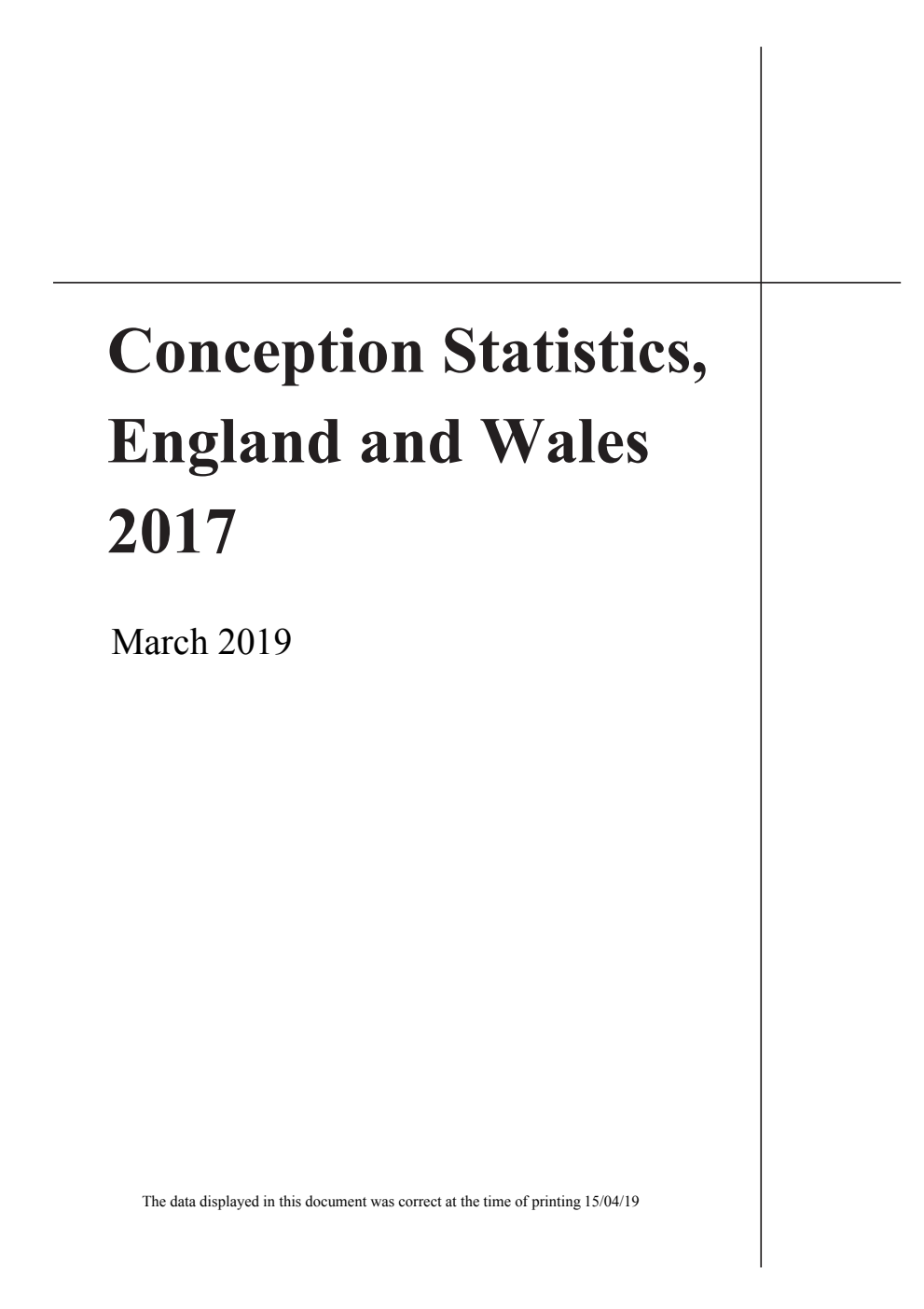 Conception Statistics, England and Wales 2017