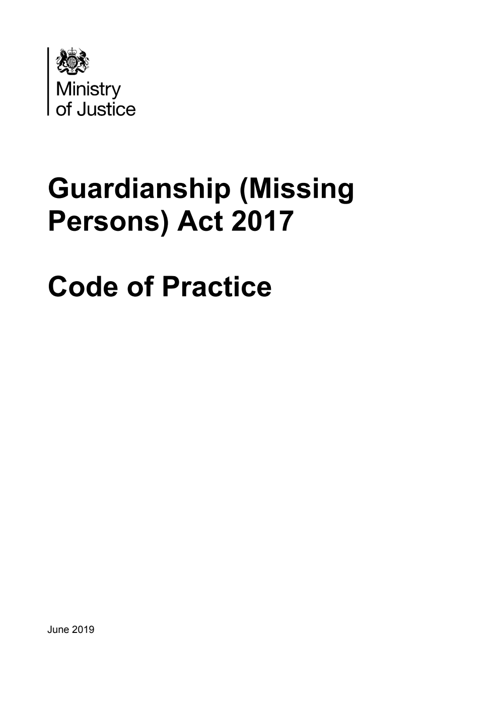 Guardianship (Missing Persons) Act 2017 Code of Practice