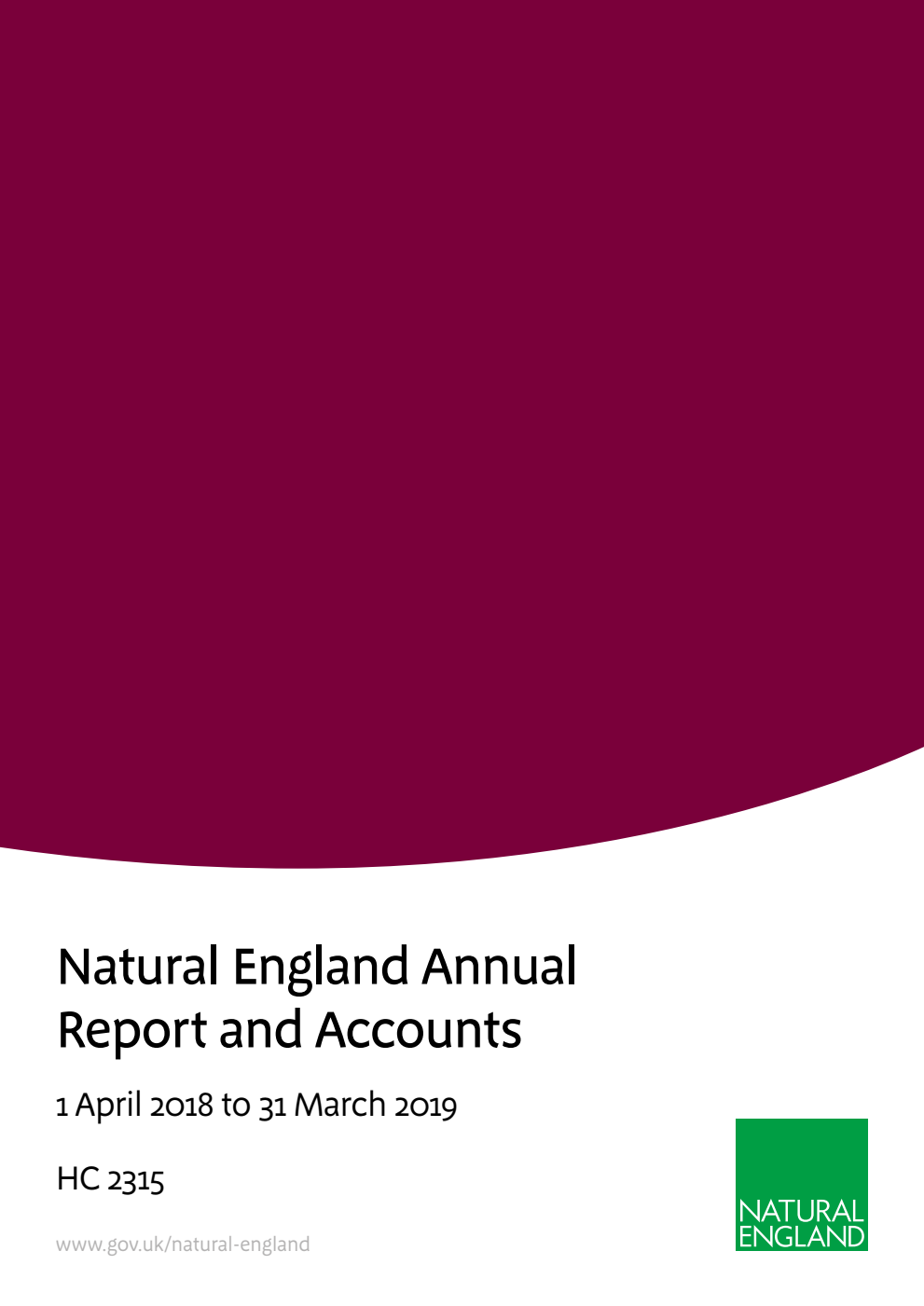 Natural England Annual Report and Accounts 1 April 2018 to 31 March 2019