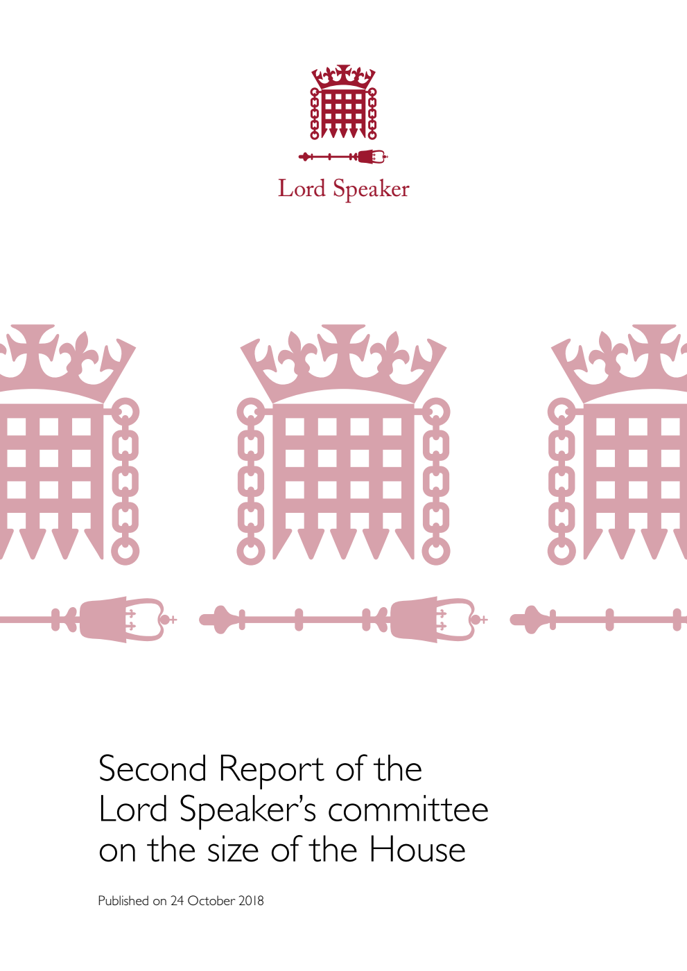 Second Report of the Lord Speaker’s committee on the size of the House