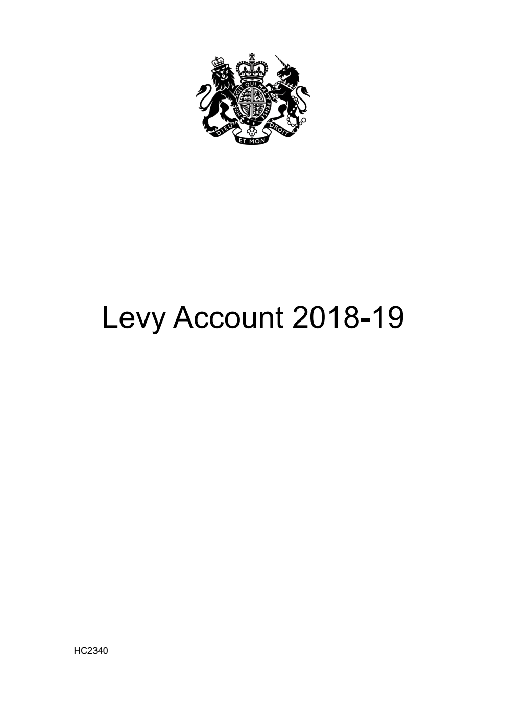 Levy Account 2018-19