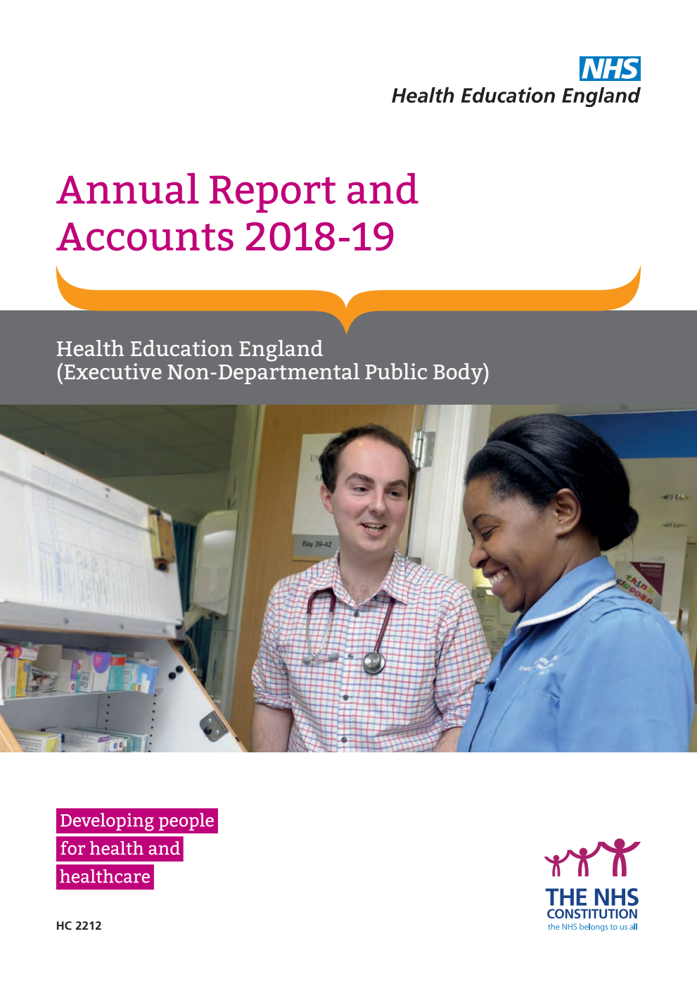 Health Education England (Executive Non-Departmental Public Body) Annual Report and Accounts 2018-19
