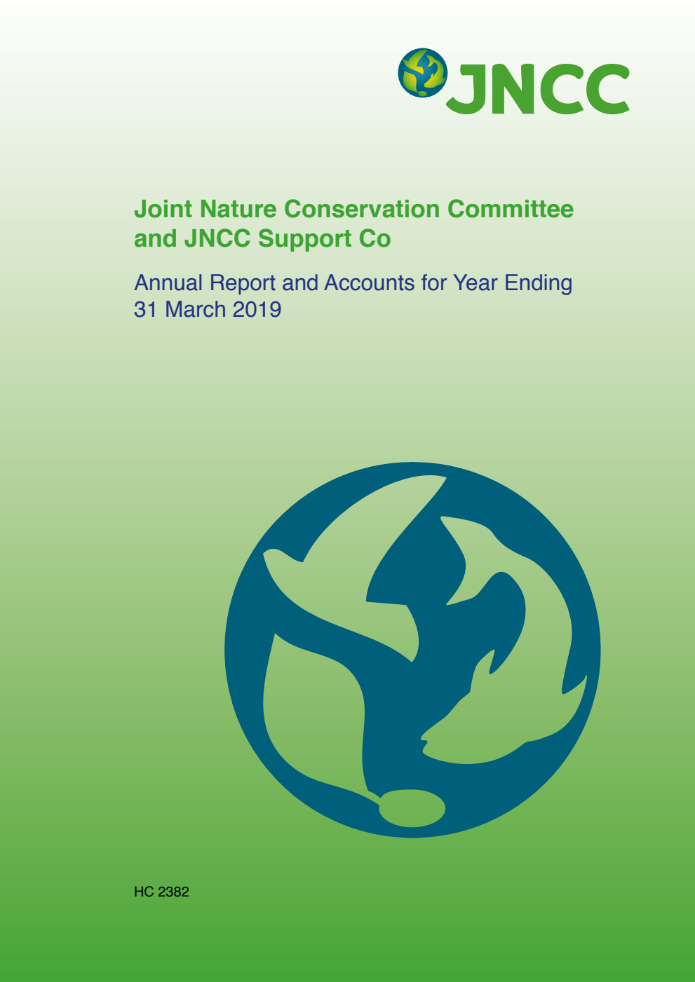 Joint Nature Conservation Committee and JNCC Support Co Annual Report and Accounts for year ending 31 March 2019