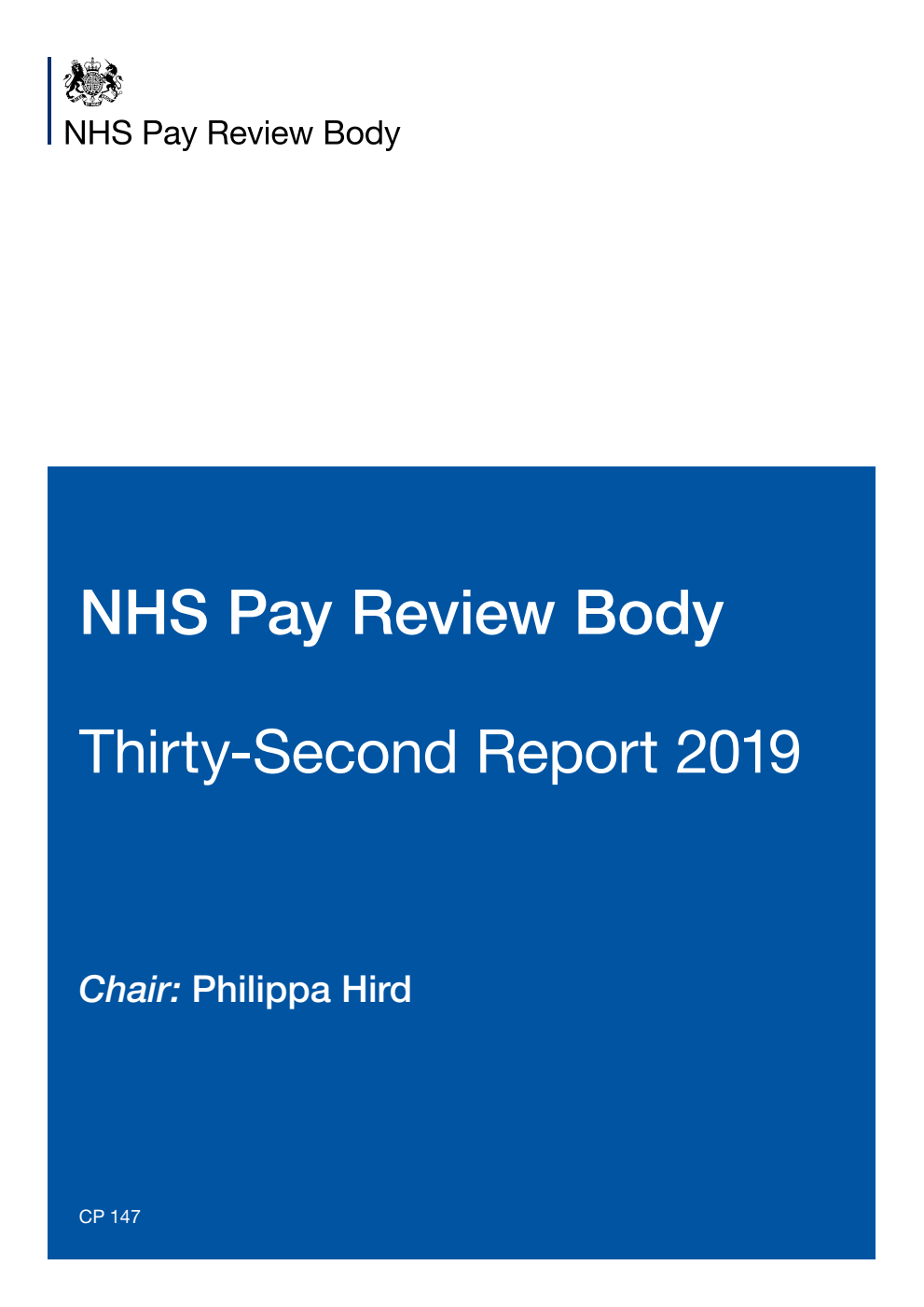 NHS Pay Review Body 32nd Report 2019