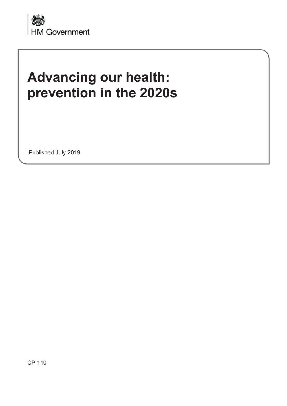 Advancing our health: prevention in the 2020s