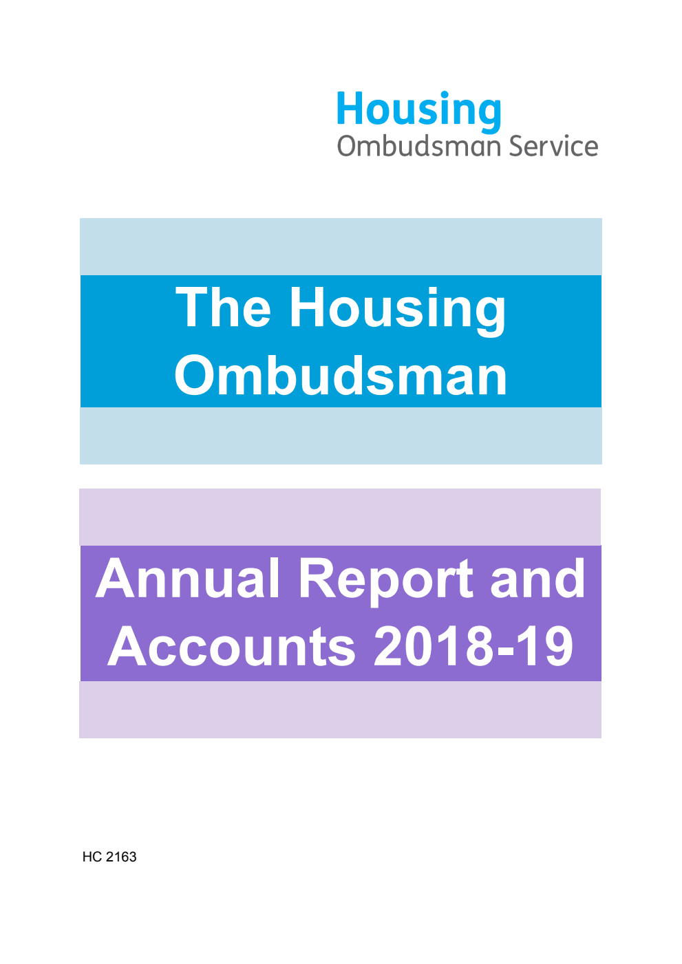 The Housing Ombudsman Annual Report and Accounts 2018-19