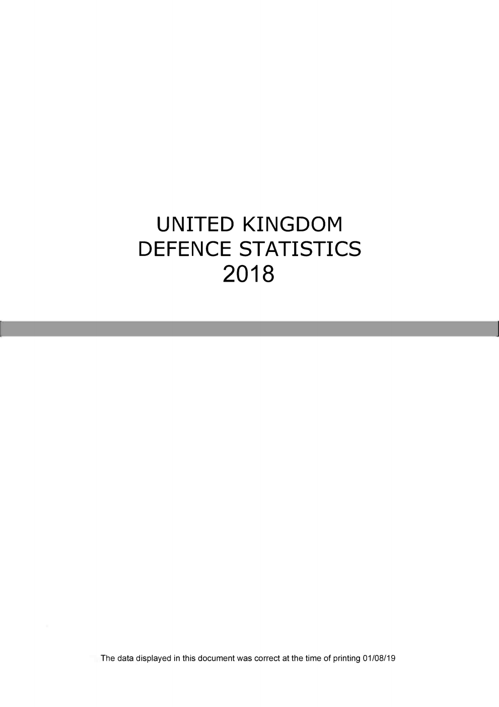 United Kingdom Defence Statistics 2018