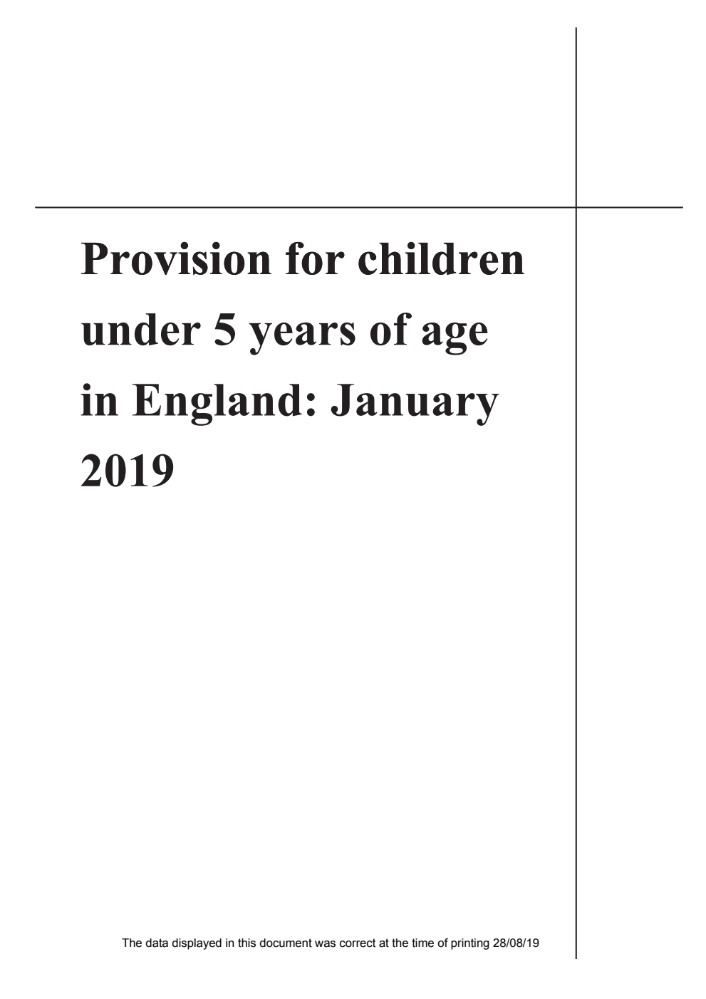 Provision for children under 5 years of age in England: January 2019