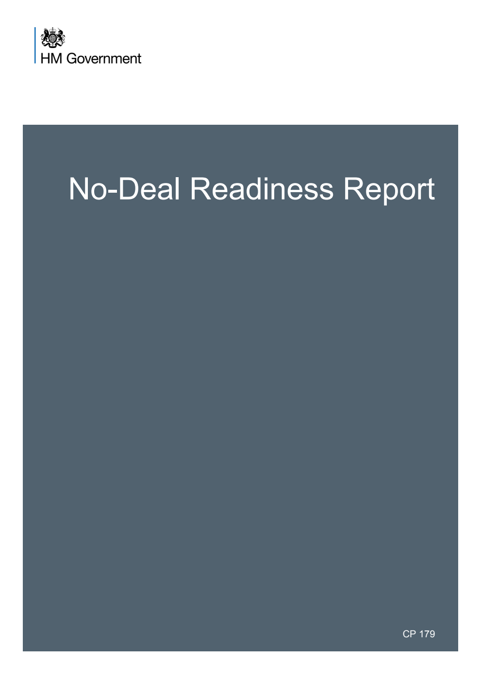 No-Deal Readiness Report