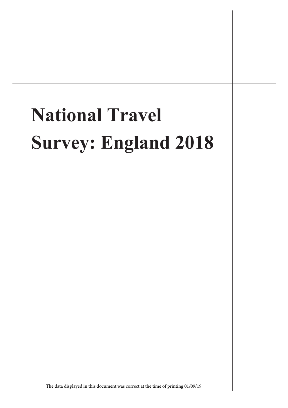 National Travel Survey: England 2018