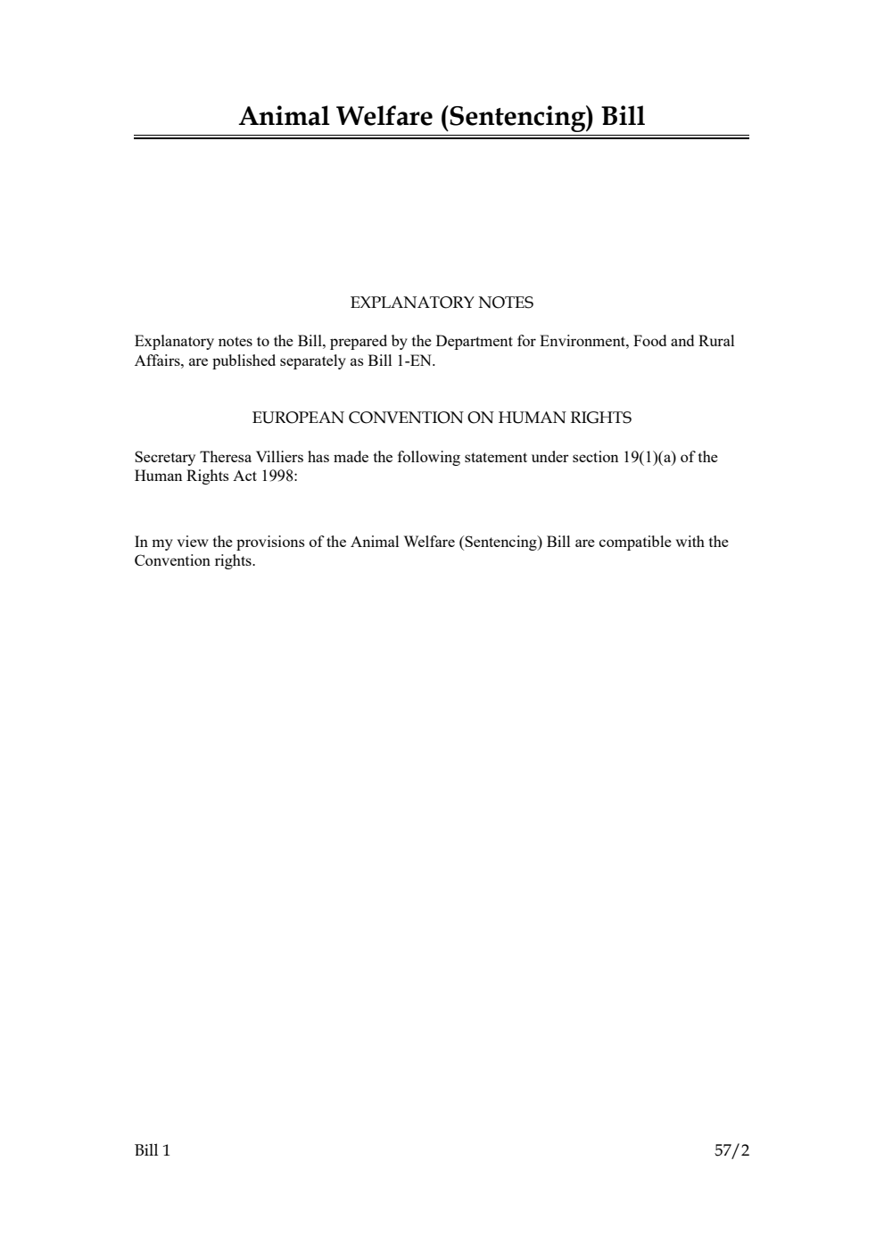 Animal Welfare (Sentencing) Bill