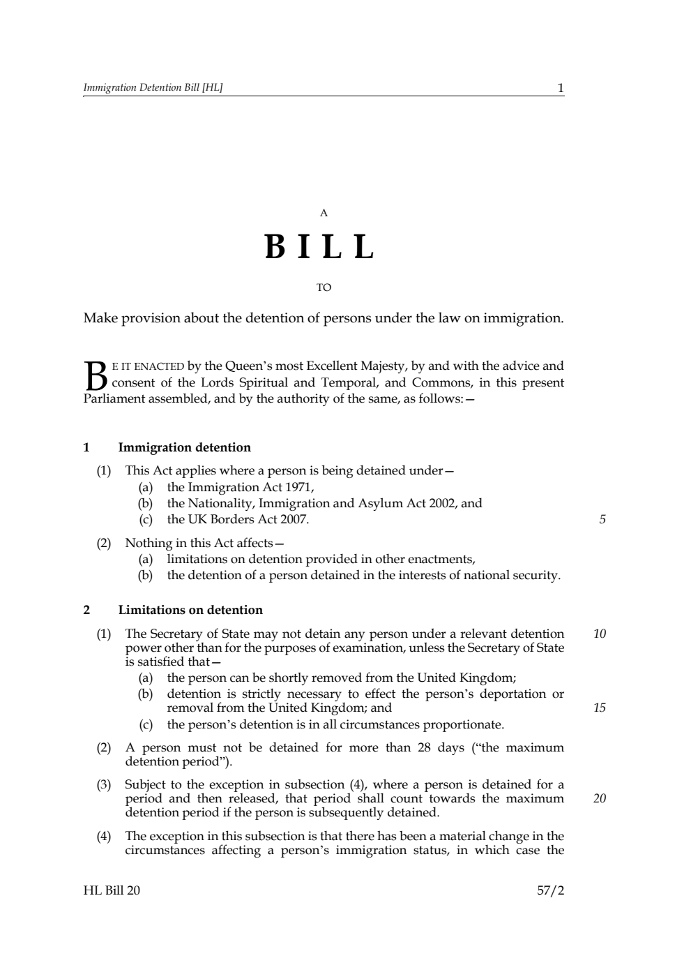 Immigration Detention Bill