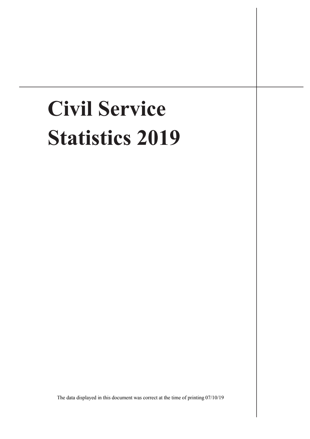 Civil Service Statistics 2019