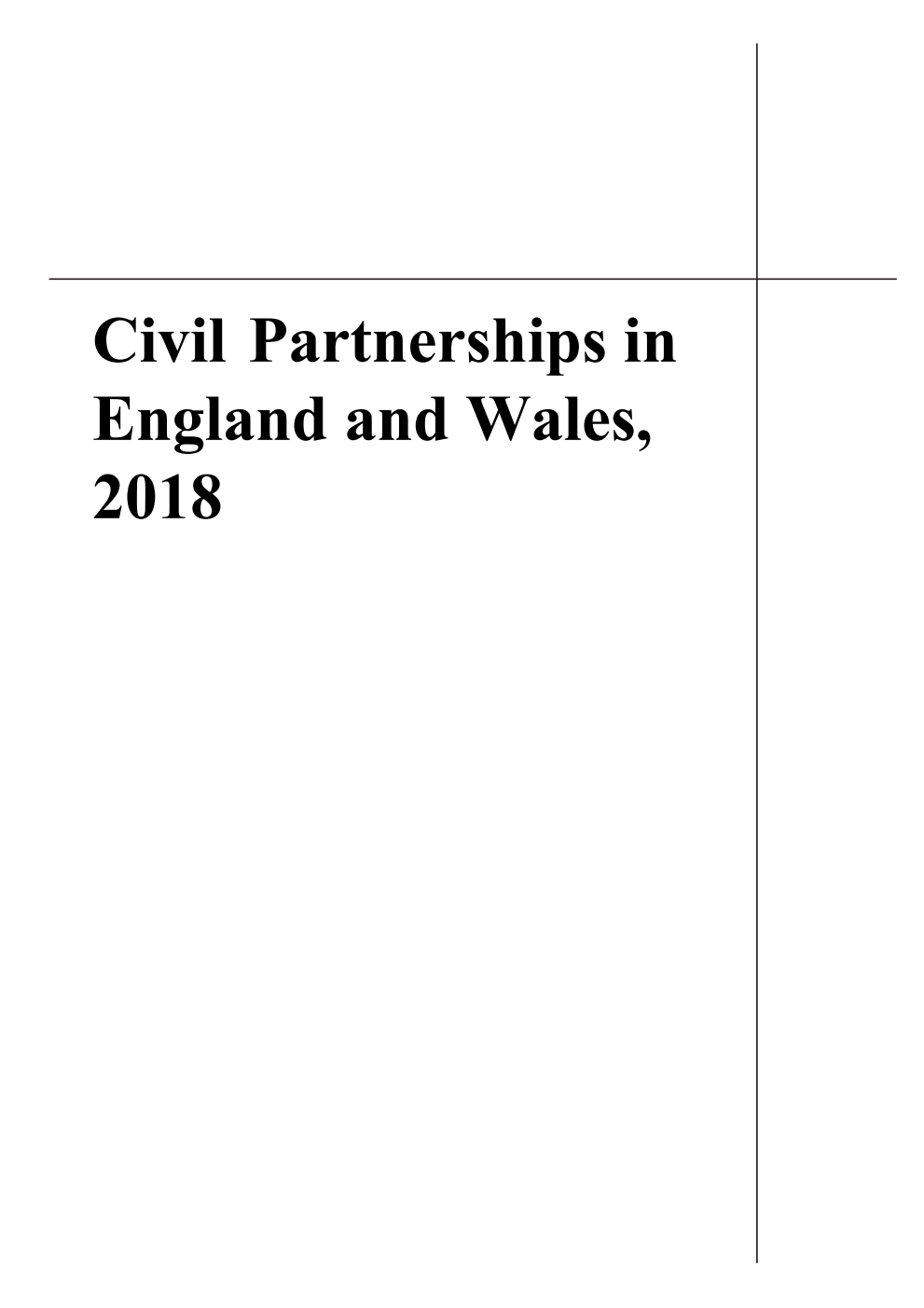 Civil Partnerships in England and Wales 2018