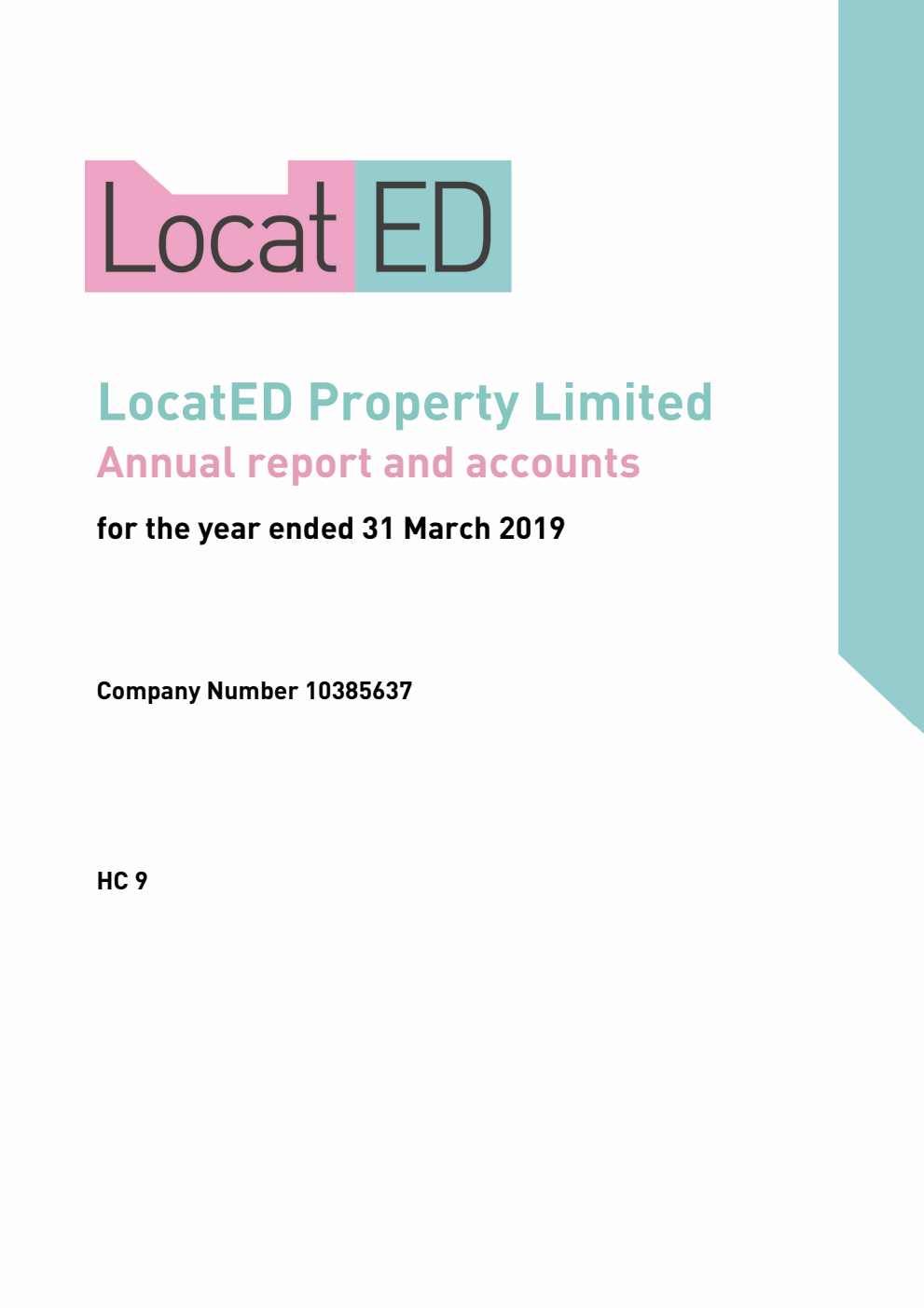 LocatED Property Limited Annual report and accounts for the year ended 31 March 2019