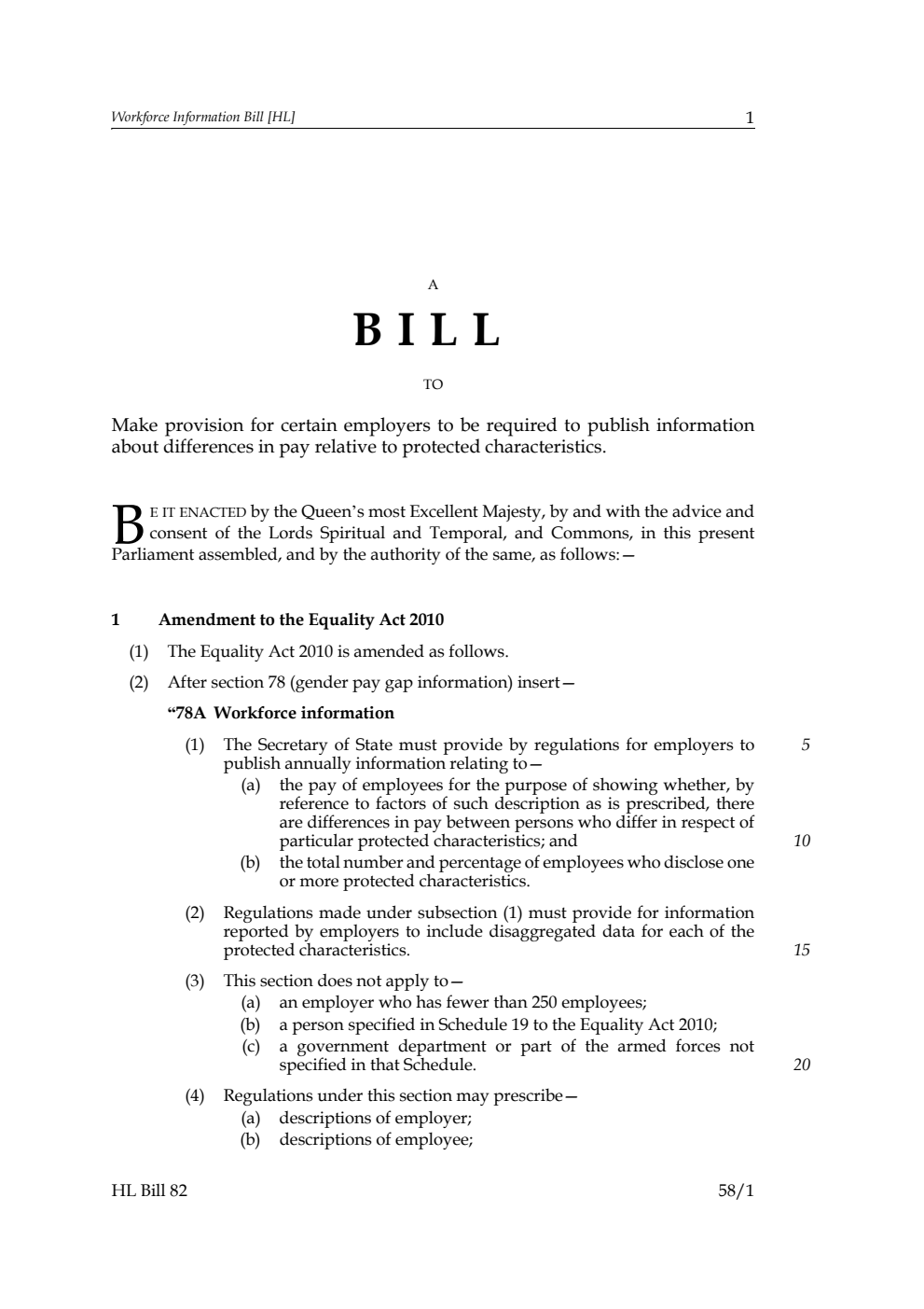 Workforce Information Bill