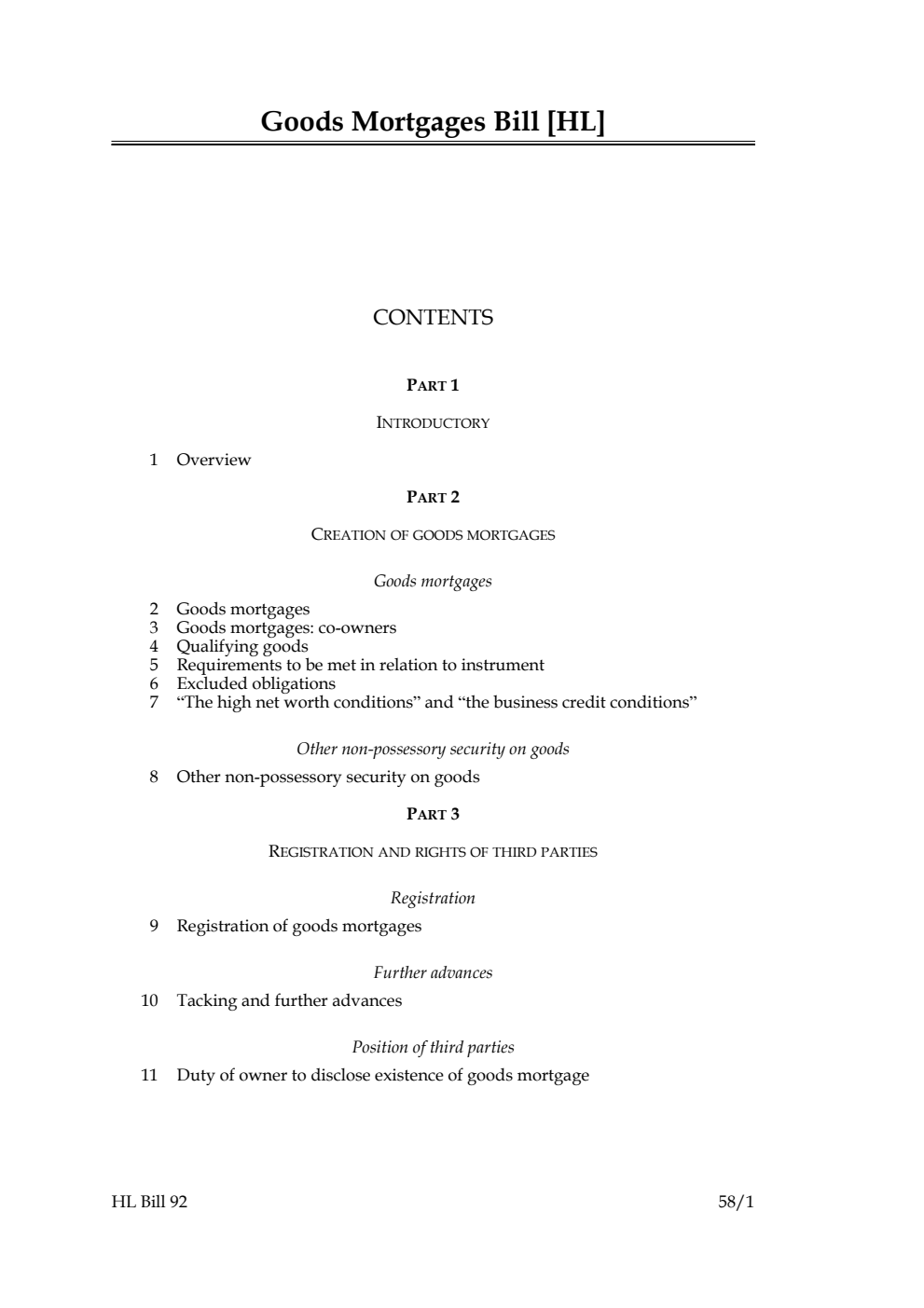 Goods Mortgages Bill