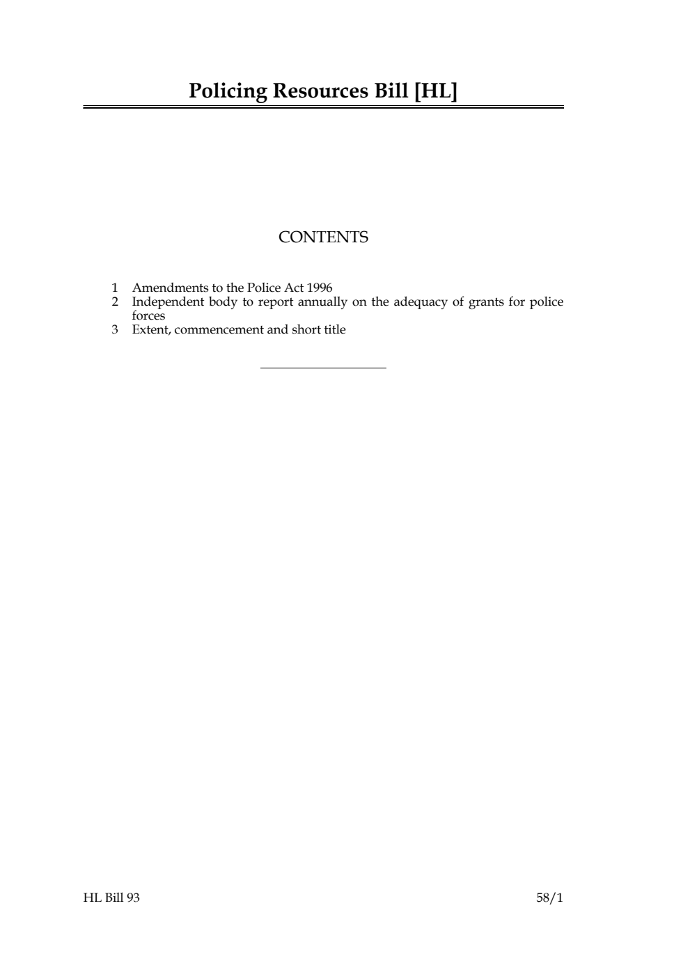 Policing Resources Bill